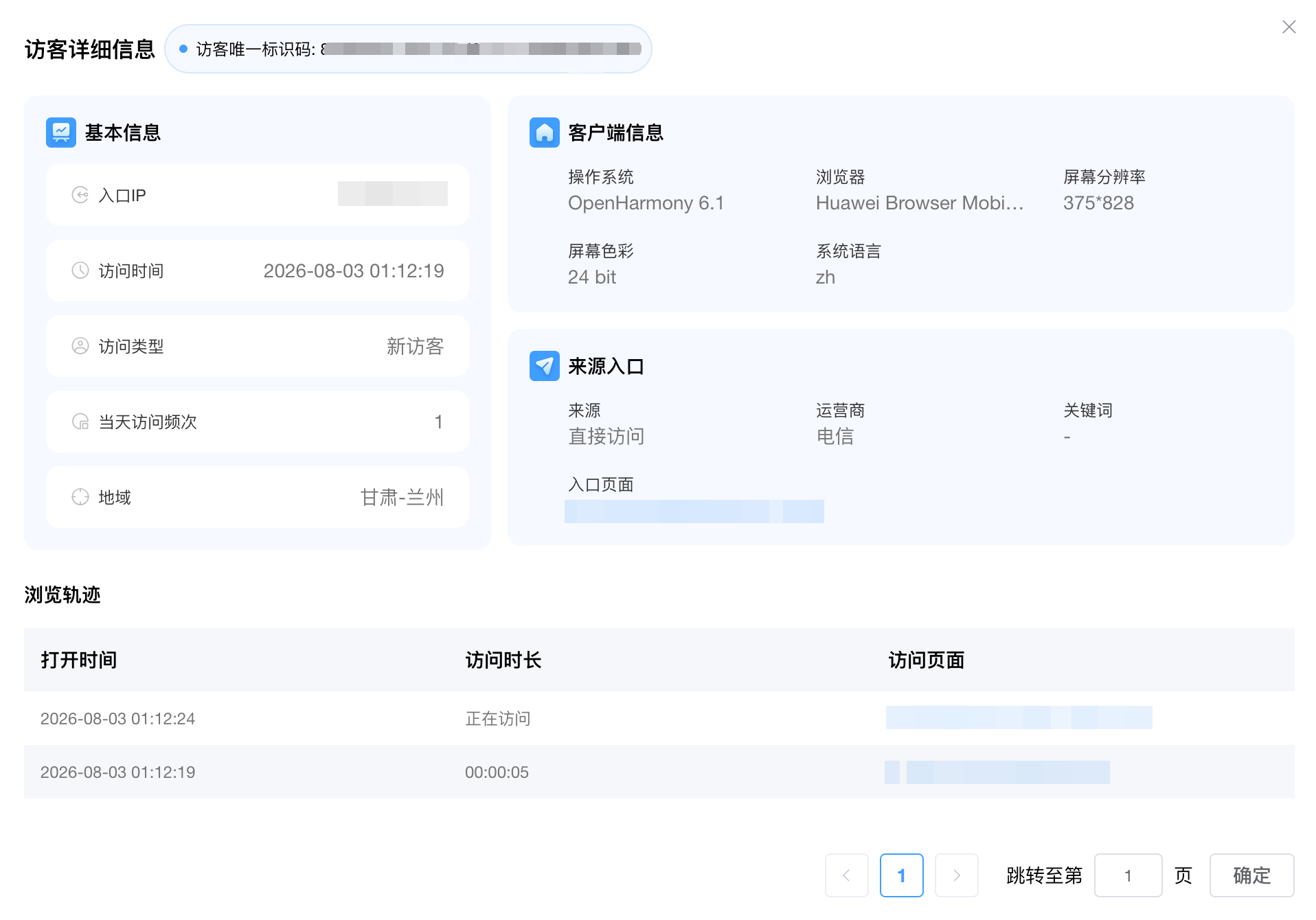 访客详细信息